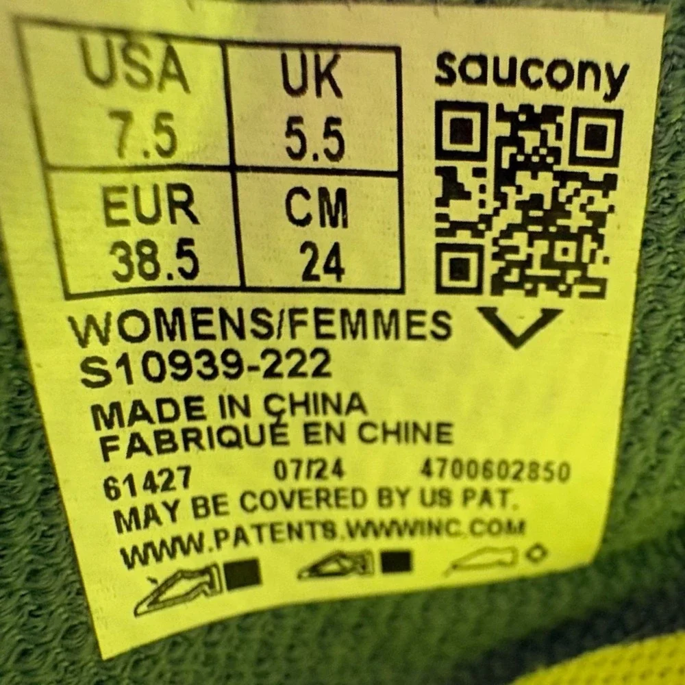Saucony Endorphin Pro 4 Womens Size 7.5 Blue Yellow Running Shoes (S10939-222)